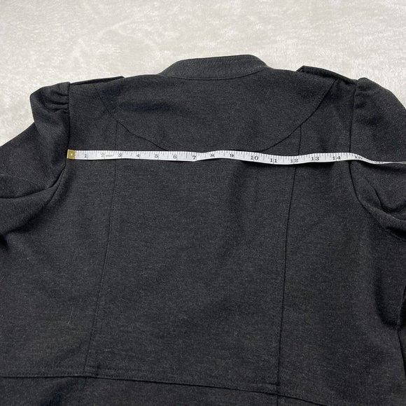 INC INTERNATIONAL CONCEPTS Women's Military Style Ponte Knit Jacket Large Gray - Picture 12 of 16